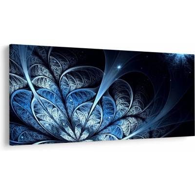 Obraz tmavěmodrého květu, jednodílný 250x125 cm