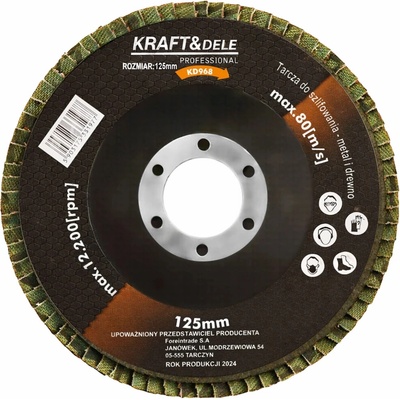 Kraft & Dele Brúsny lamelový kotúč 125 mm P100 KD968