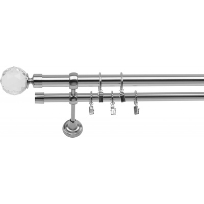 Dekodum Dvouřadá Garnýž Belluna 25/19 mm ocelový efekt 360 cm