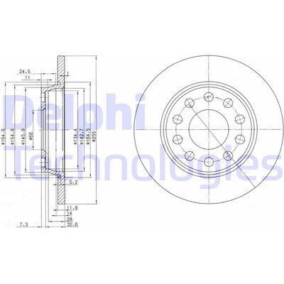 DELPHI Brzdový kotúč BG3674C