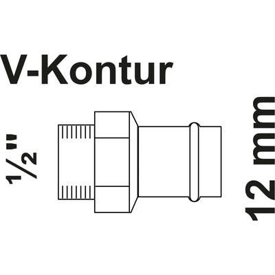Přechodová objímka Kirchhoff RG 1 objímka prázdná 12 mm x 18,7 mm (vnitřní závit 1/2 )