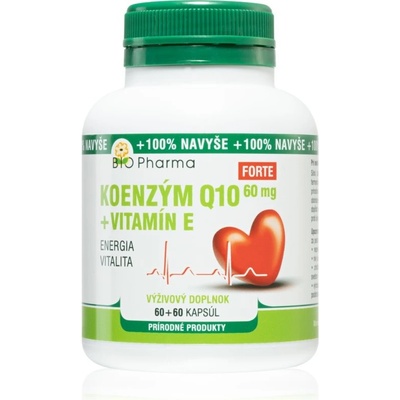 BioPharma Koenzym Q10 Forte 60 mg + Vitamín E 120 kapslí