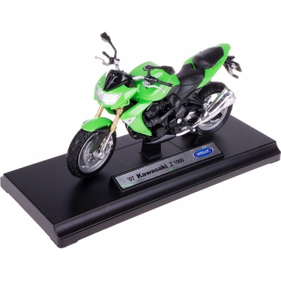 Welly Motocykl Kawasaki Z1000 model zelená 1:18