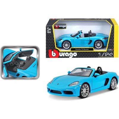 Bburago Porsche 718 Boxster modrá 1:24