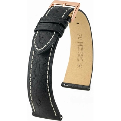 Hirsch Kožený řemínek Massai Ostrich L 04262051-7, černý – Hledejceny.cz