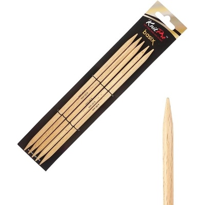 Drevené ponožkové ihlice Knitpro Basix Birch 20 cm 6 mm