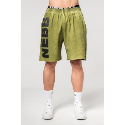 Nebbia pánské šortky Washed-off Gym Sweatshorts NO BS Light Green
