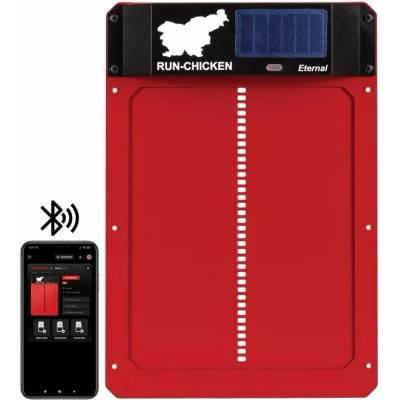 Krejsa Automatické solárne dvierka do kurníka RUN-CHICKEN Eternal – červené