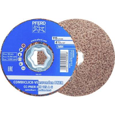 PFERD TOOLS 47700202 PFERD COMBICLICK vylisovaný netrounde CC PNER Ø 115 mm středně tvrdý a hrubý pro Finish 115 mm 5 k