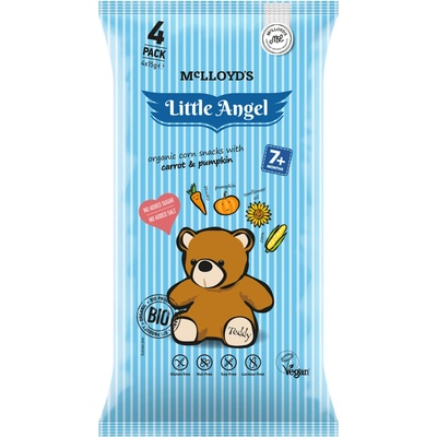 Little Angel Snack kukuřičný Teddy mrkev a dýně Bio 60 g – Hledejceny.cz