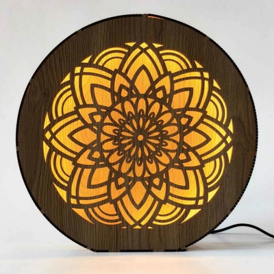 SENTOP | LED lampa Strom života s keltským uzlom | Drevená dekorácia| SENTOP LED0597