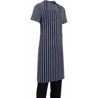 Whites Chefs Clothing zástěra extra velká řeznický proužek v námořnické modré