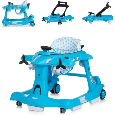 CHIPOLINO Chodítko interaktívne Airplane 3v1 Blue