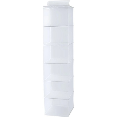 Compactor Závěsný organizér na oblečení Milky 30 x 30 x 128 cm – 6 přihrádek