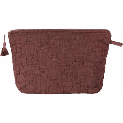Ib Laursen kosmetická taštička Dusty Plum hnědá barva textil