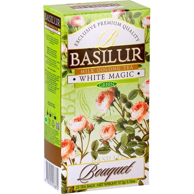 Basilur Aromatizovaný zelený čaj Bouquet White Magic porcovaný bez přeb25 ks