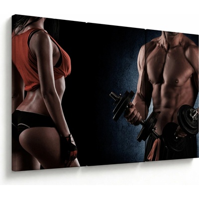 Obraz - Fitness, trojdielne 120x80 cm