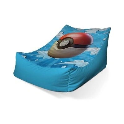 Sablio sedací vak lounge Pokemon ball Obloha 80 x 95 x 50 cm