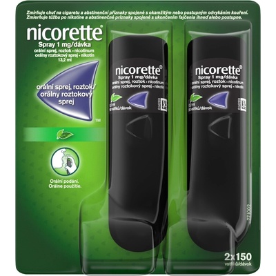 Nicorette Spray 1 mg/dávka aer.ora.2 x 13,2 ml/150dávok