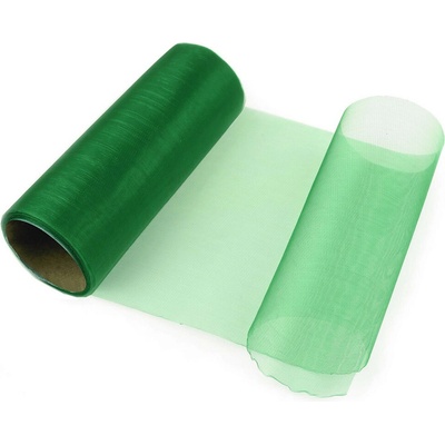 Organza / stuha střední lesk šíře 14,5 cm zelená pastelová 9 m