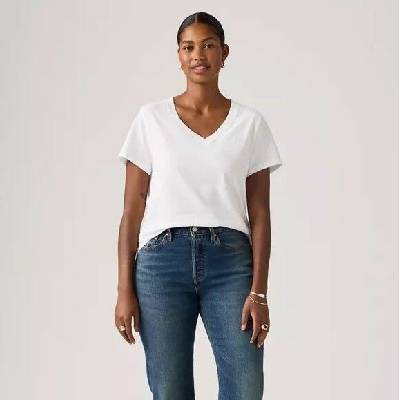 Levi's Favorite Cotton V-Neck Tee Bright White