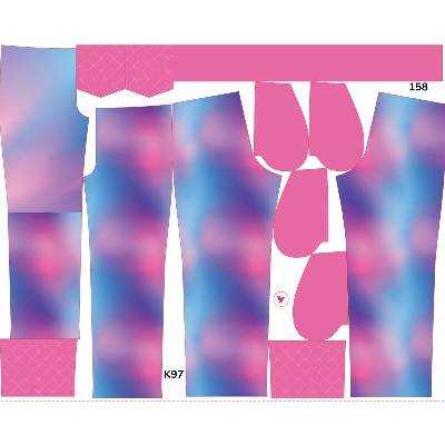 Takoy Panel se střihem rozšířené softshellové kalhoty pastelový gradient 158 - Jarní softshell