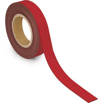 Denios Magnetická označovacia páska 10 m x 30 mm x 1 mm červená