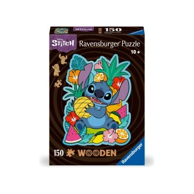 Ravensburger WOODEN 12000758 Disney Stitch Kontur-Holz mit stabilen individuellen Puzzledielov und 15 kleinen Holzfiguren 150 dielov