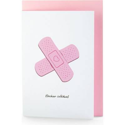 Bella Rose Přání Všechno zvládneš + obálka, růžová barva, papír