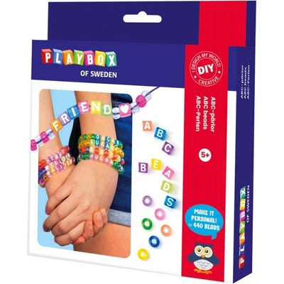 Playbox Náramky z korálků průhledné ABC – Hledejceny.cz
