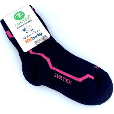 Ponožky Surtex Čierno ružové BlesKKy