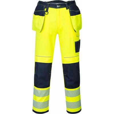 Portwest Holster PW3 T501 reflexní kalhoty zkrácené HV žlutá/námořní modrá