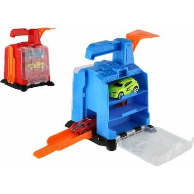 Teddies Garáž + 2 auta s vystřelovacím mechanismem