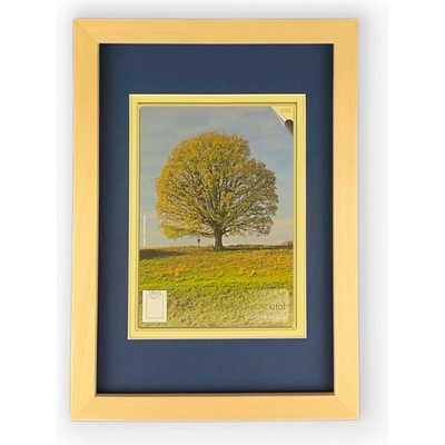 Pasparta Modrá Rozměr: 10 x 15 cm, Vnitřní výřez pasparty (Velikost obrázku): 7 x 10 cm