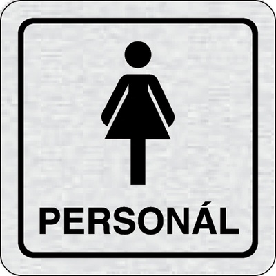 B2B Partner Nalepovací cedulka na dveře - WC personál ženy