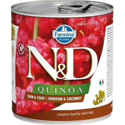 N&D dog Quinoa skin & coat venison & coconut 285 g