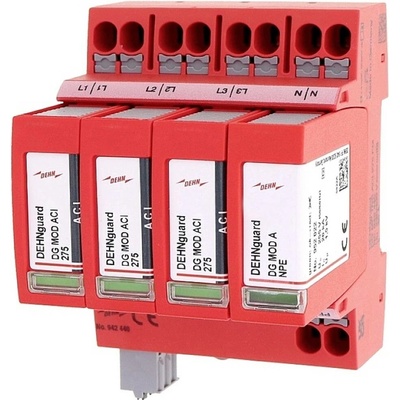 DEHN 942440 DG MP TNS ACI 275 FM zvodič prepätia Přepětová ochrana pre: rozvodná skriňa 20 kA 1 ks