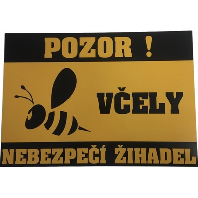 Smaltovaná Cedule Pozor včely 40 x 28 cm│je určena k venkovním účelům