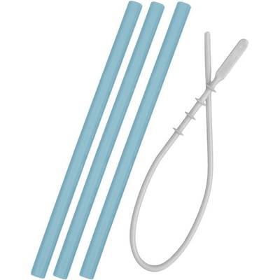 Minikoioi Slamka silikónová 3 ks s kefkou Mineral Blue