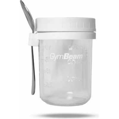 GymBeam Raňajkový pohár White 350 ml