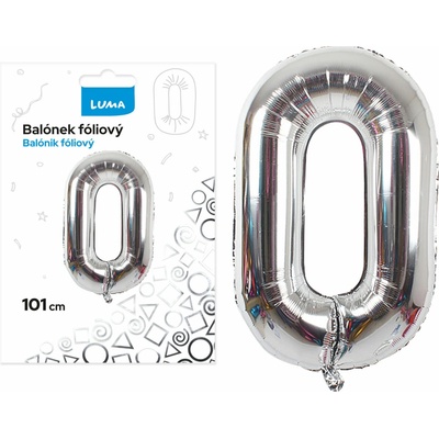 LUMA trading Balónek fóliový č. 0 zlatý, 101 cm