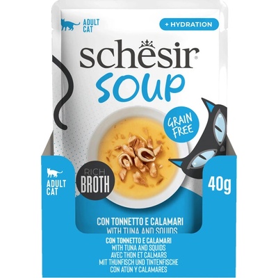 Schesir Soup cat Tuniak s kalmármi 40 g
