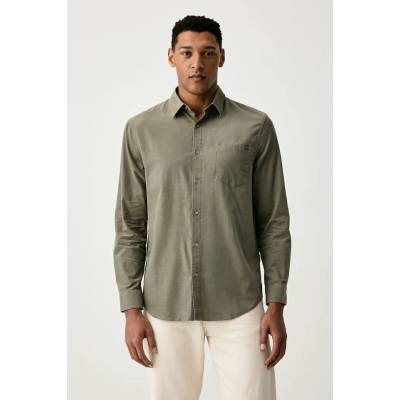 Guess pánska menčestrová košeľa M6BH40.W4288 zelená