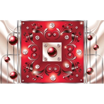 Preinterier FT4695 Fototapeta na stenu Červený vzor vlies 104cm x 70cm