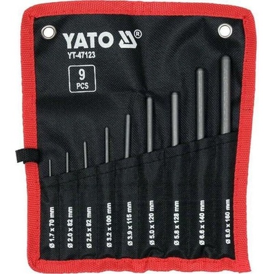 Sada vyrážačov 9 ks, 70 - 160 mm Yato YT-47123