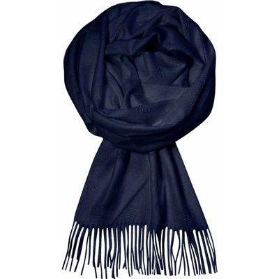Cashmere Bergamo tmavý zimný šál hebký LZ-098 tmavo modrá