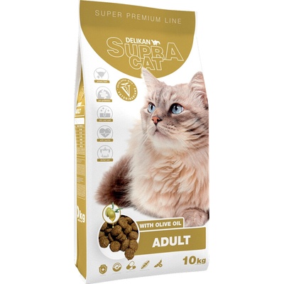 DELIKAN SUPRA CAT Adult Oliva oil 10 kg superprémiové krmivo pro dospělé kočky s olivovým olejem – Hledejceny.cz
