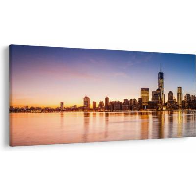 Obraz mesta pri západe slnka, jednodielne 200x100 cm