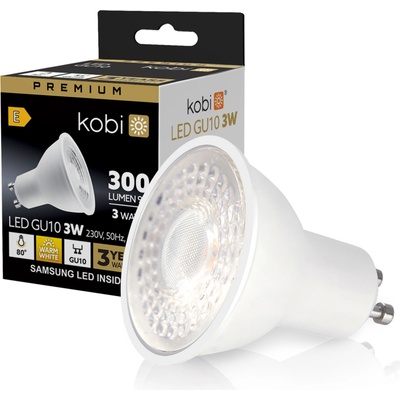 kobi Žiarovka LED 3W GU10 3000K 230V PREMIUM