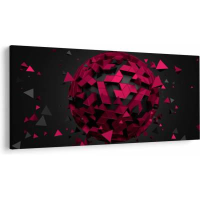Obraz 3D abstrakcie, jednodielne 200x100 cm